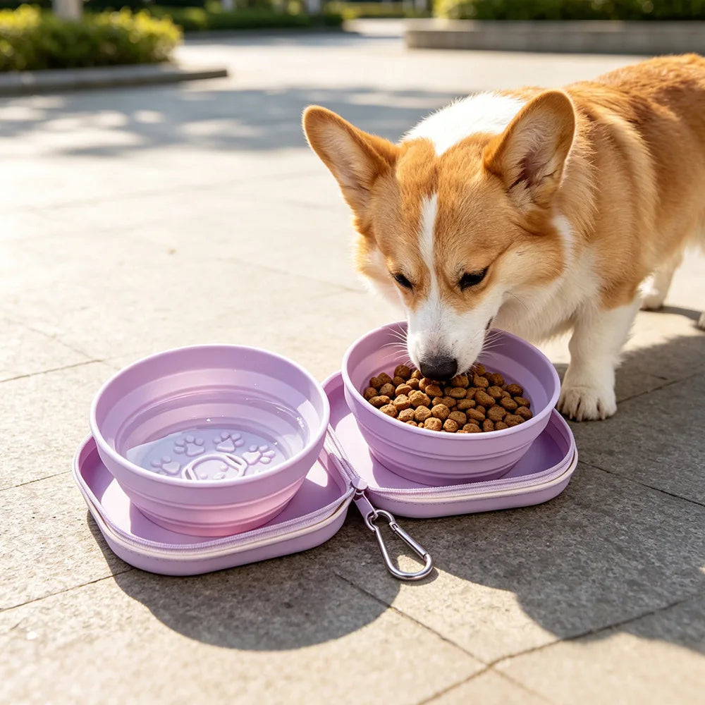 PawPack Portable Double Travel Bowl