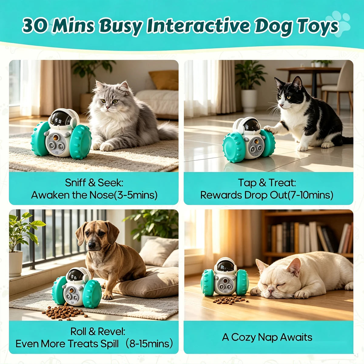 TreatRover Interactive Slow Feeder Puzzle Toy