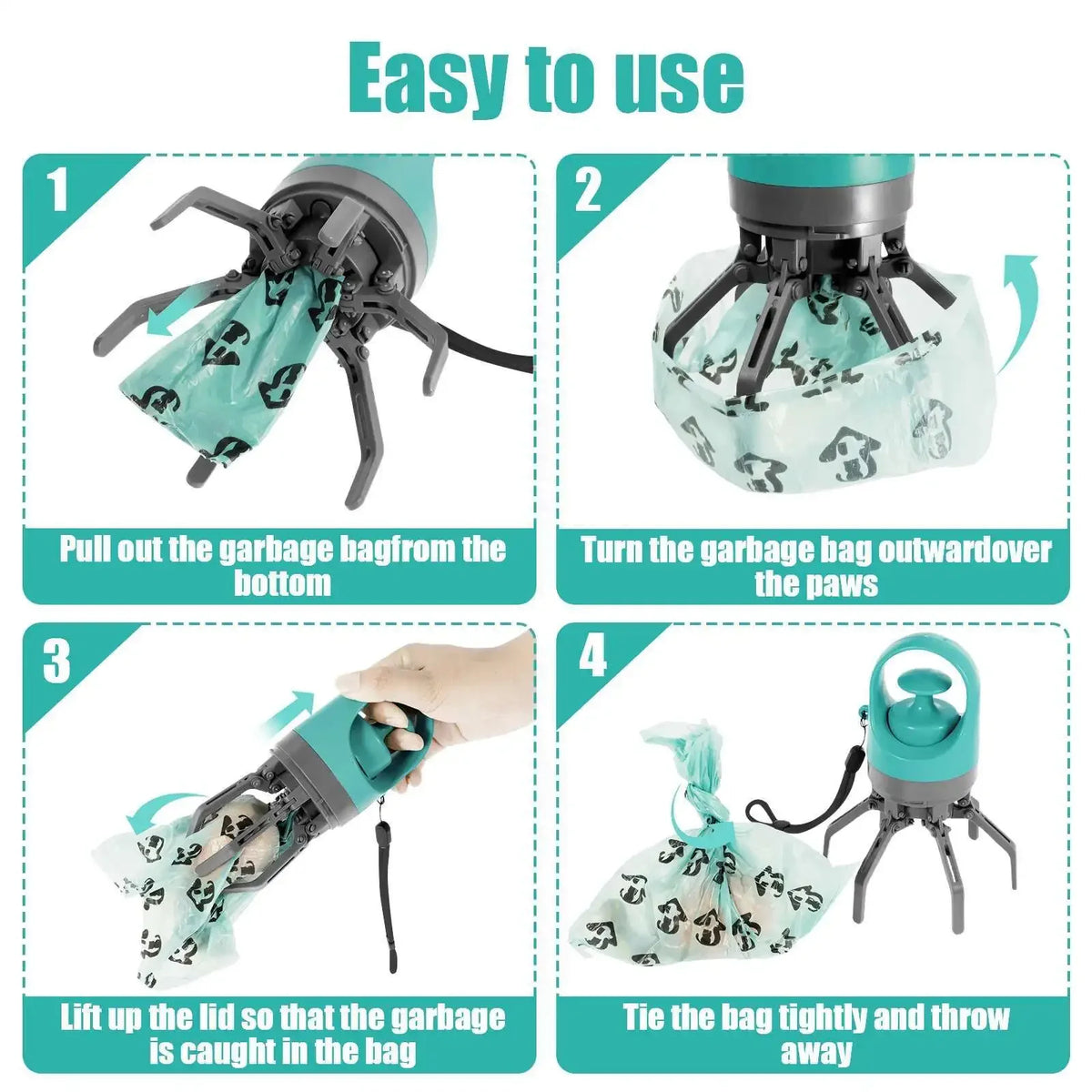 Portable No-Touch Dog Pooper Scooper