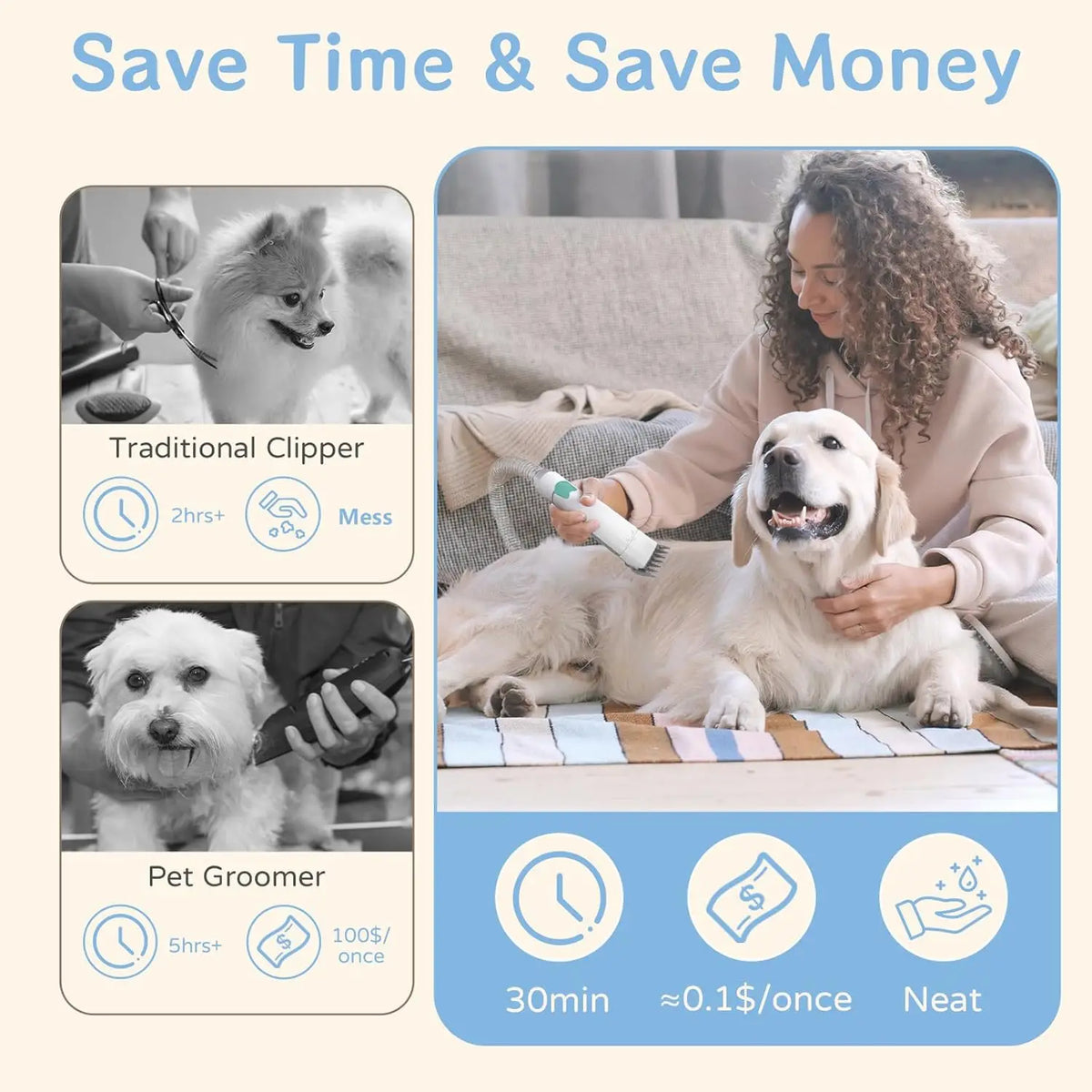 CleanPaws 7-in-1 Pet Grooming Vacuum