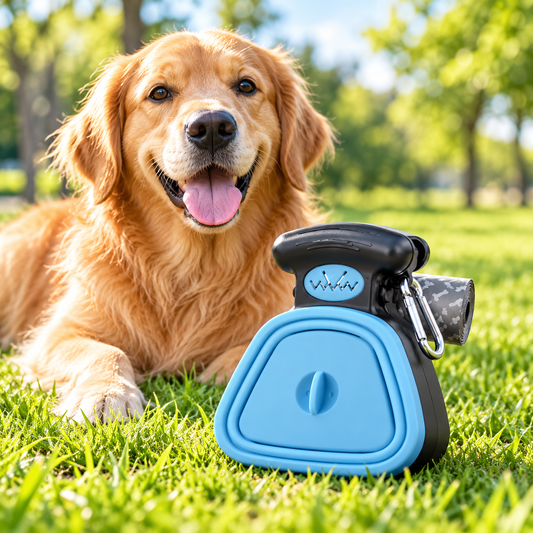 Fold & Go Dog Pooper Scooper with Waste Bag Holder