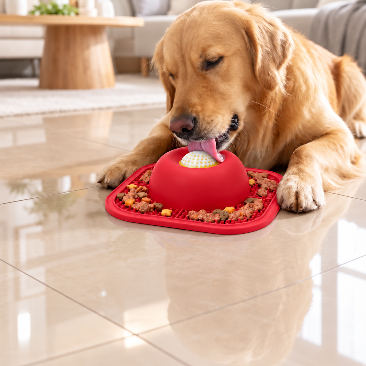 2-in-1 Slow Feeder Dog Bowl & Lick Mat
