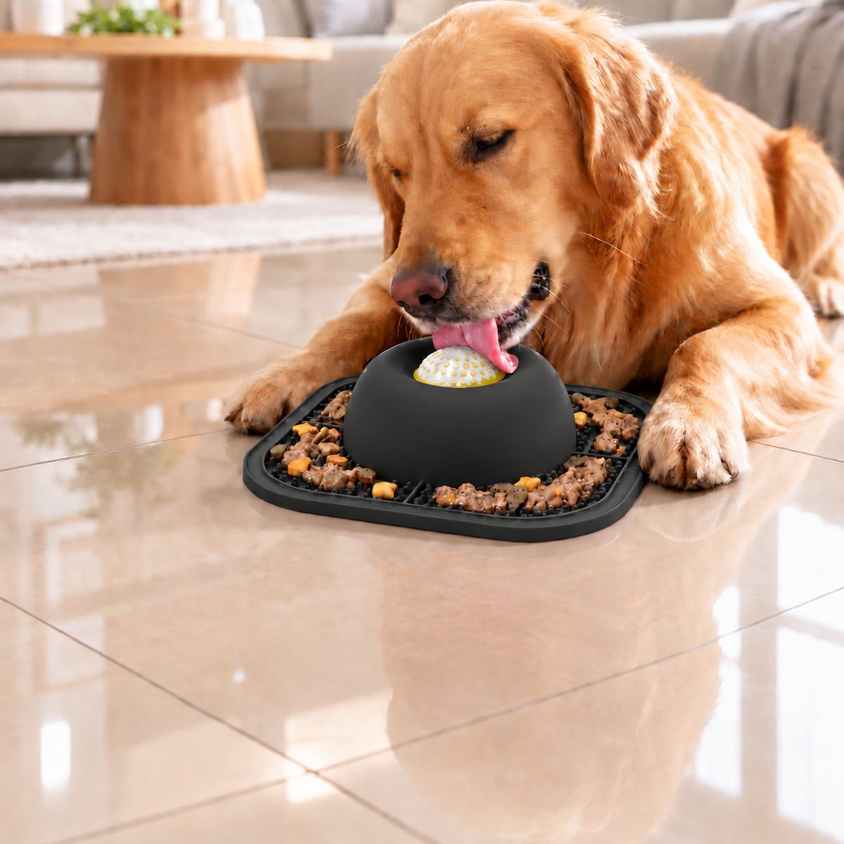 2-in-1 Slow Feeder Dog Bowl & Lick Mat