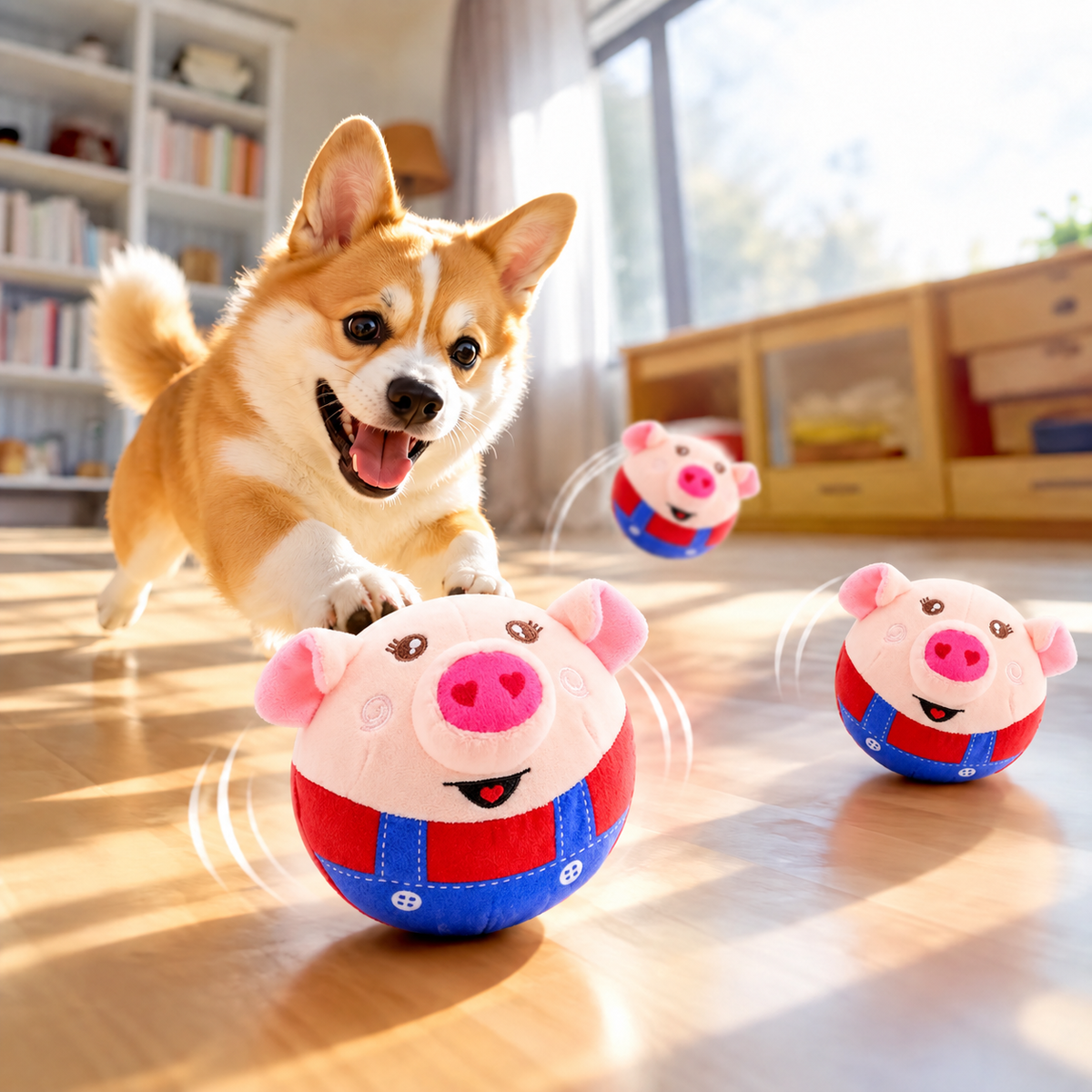 Cutius JumpJoy Rechargeable Interactive Bouncing Dog Toy