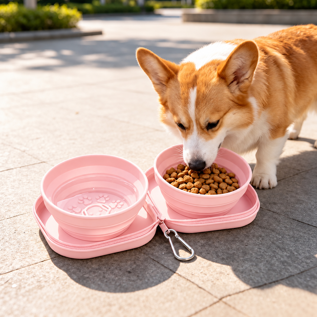 PawPack Portable Double Travel Bowl