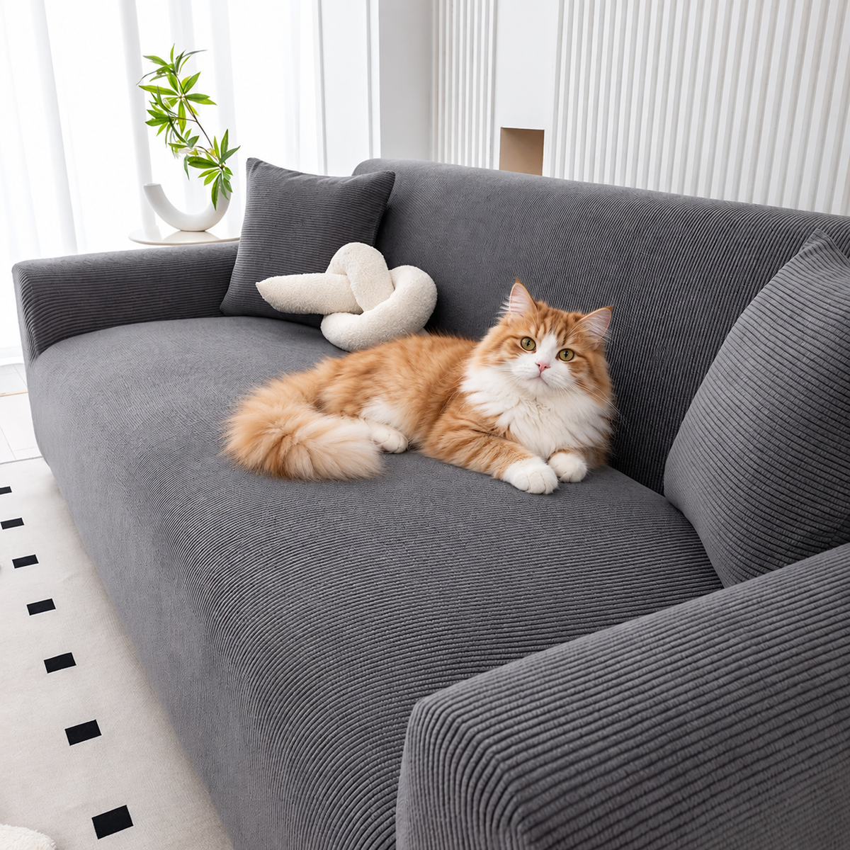 CozyCord Soft Stretch Sofa Cover