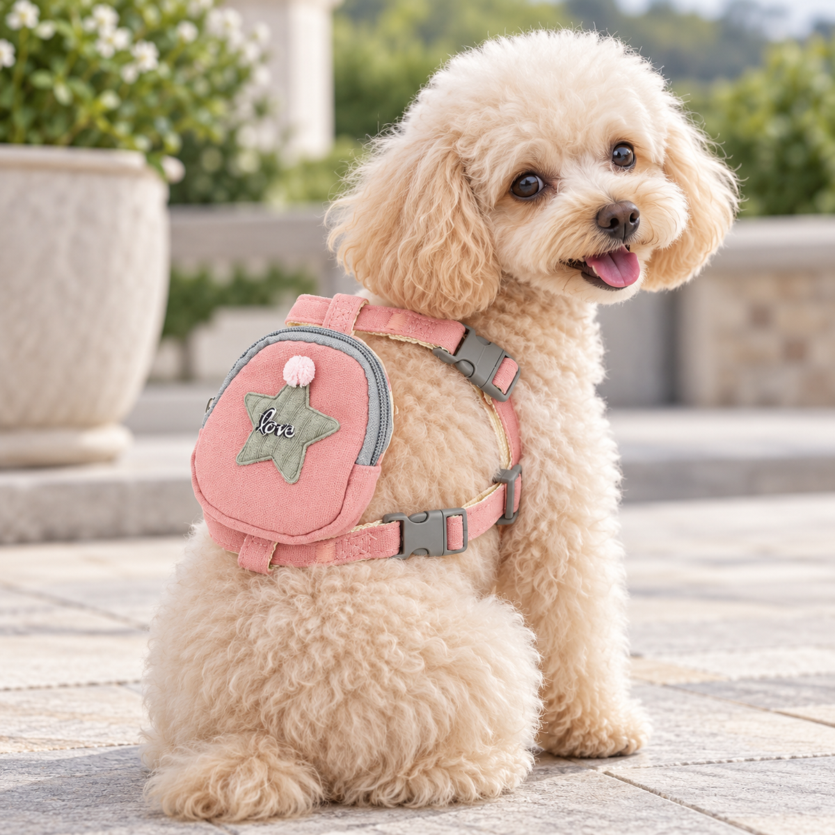 Cutius SweetStep Adjustable Pet Harness & Leash