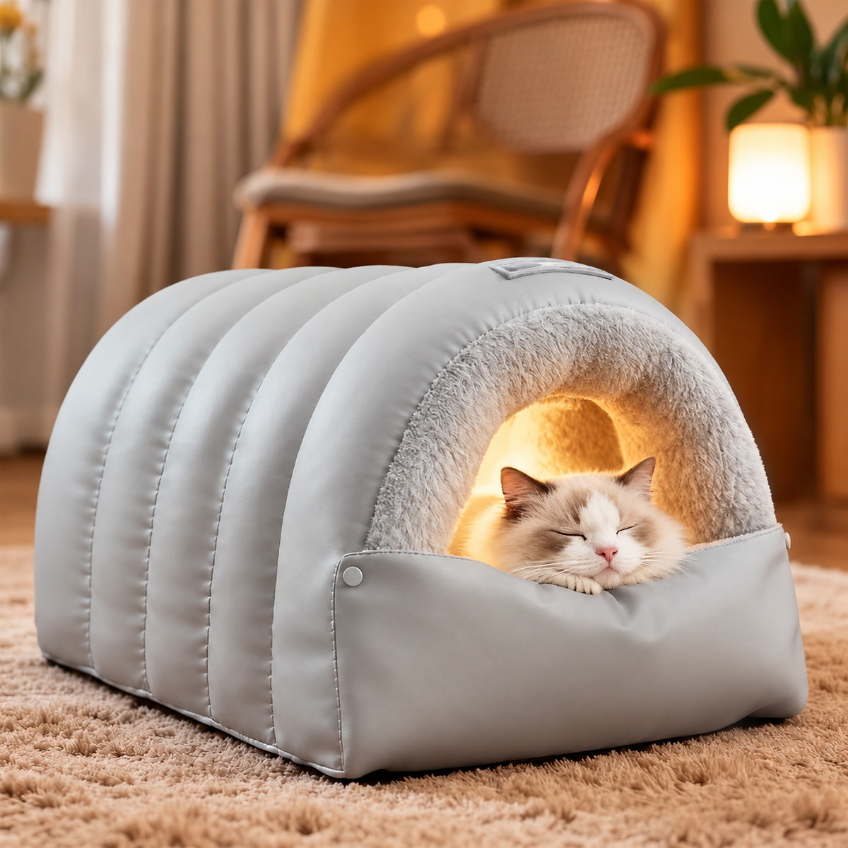 PurrNest Cozy Cat Cave Bed