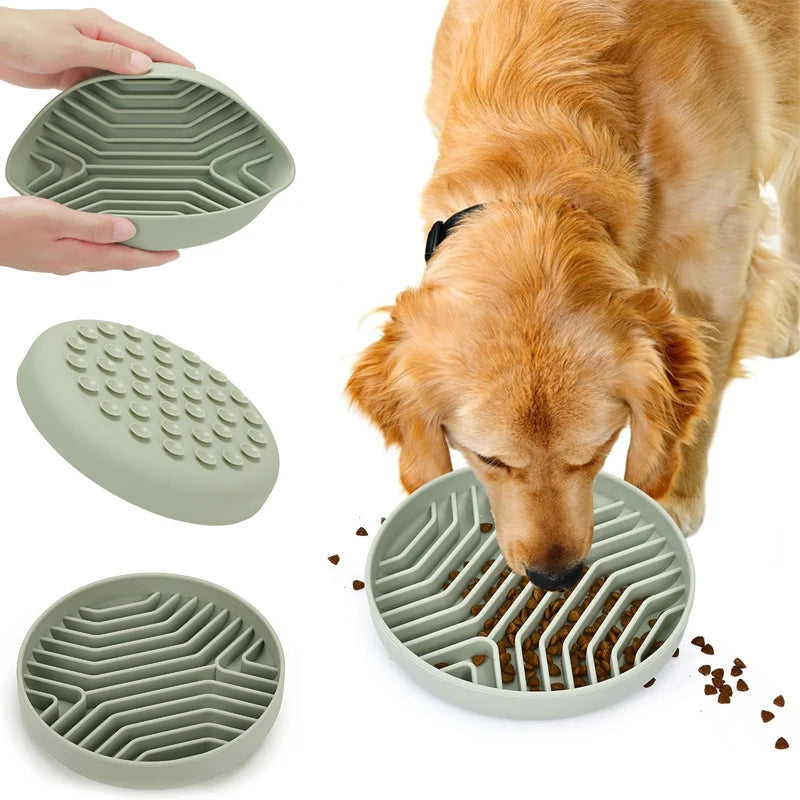 Silicone Slow Feeder & Lick Mat for Dogs & Cats