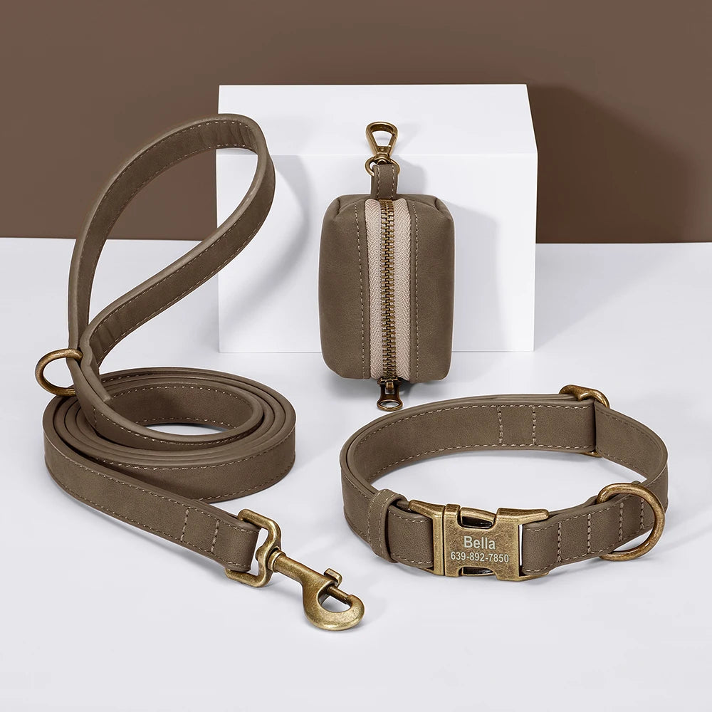 Personalized  Dog Leash,Leash & Poop Bag Set