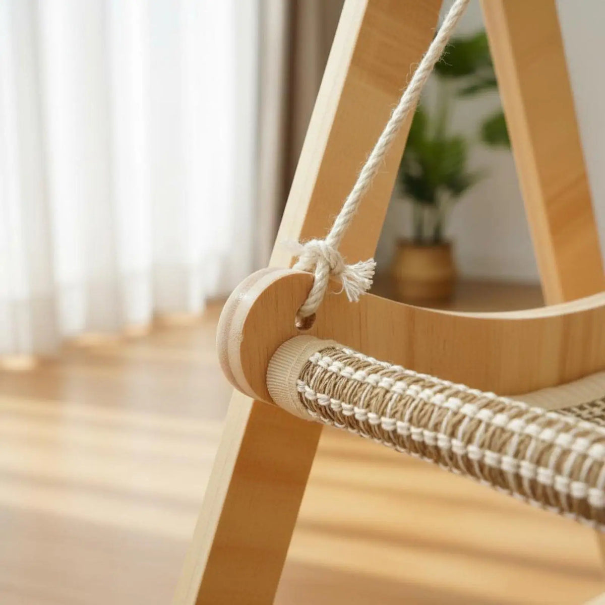 PurrSwing Double-Tier Wooden Cat Hammock