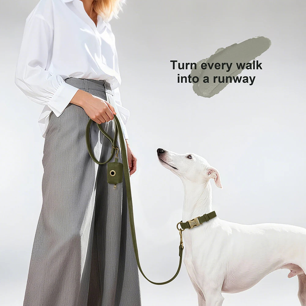 Personalized  Dog Leash,Leash & Poop Bag Set