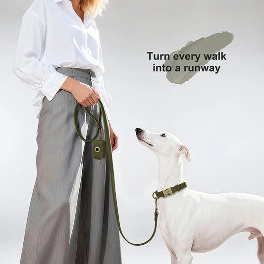 Personalized  Dog Leash,Leash & Poop Bag Set