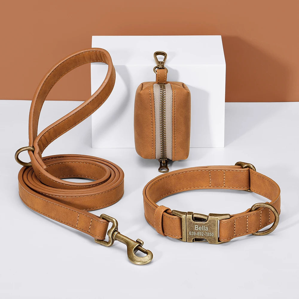 Personalized  Dog Leash,Leash & Poop Bag Set