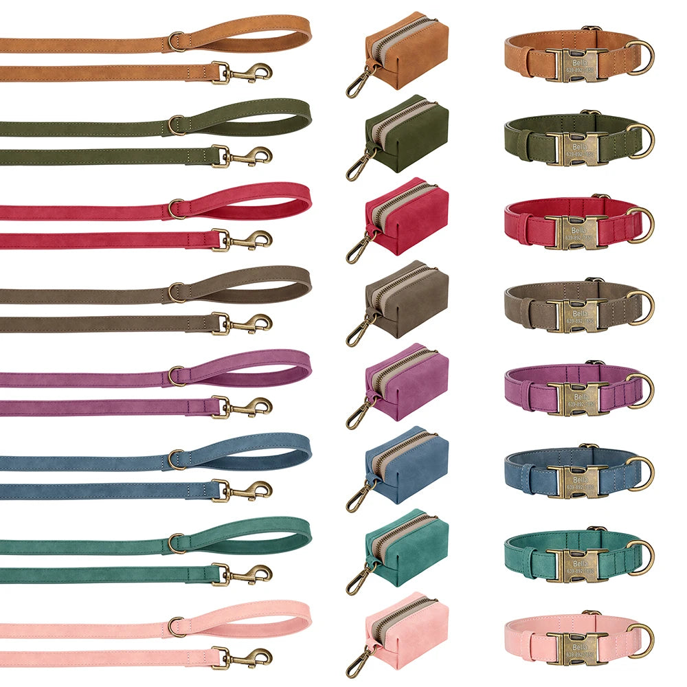Personalized  Dog Leash,Leash & Poop Bag Set
