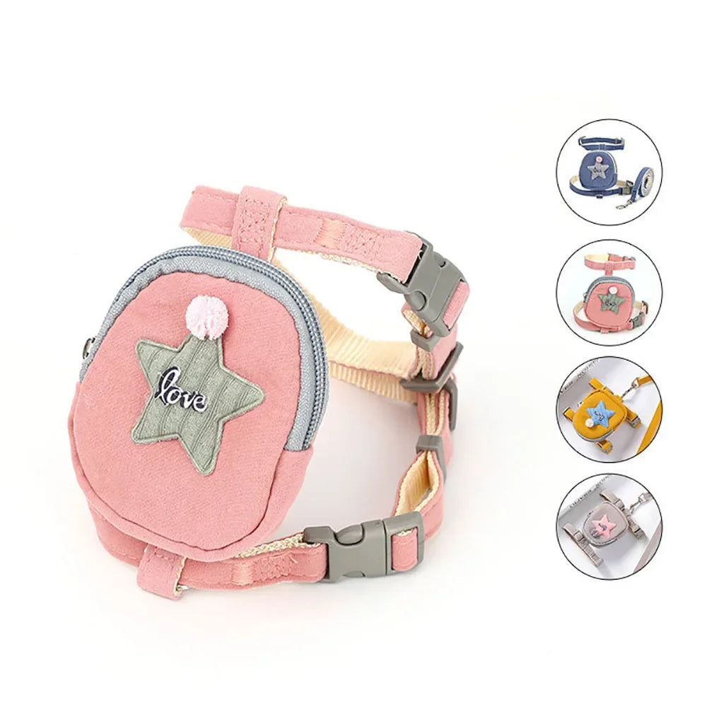 Cutius SweetStep Adjustable Pet Harness & Leash