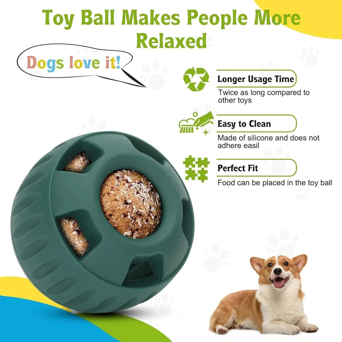TreatRoll Interactive Dog Treat Ball & Freezer Mold