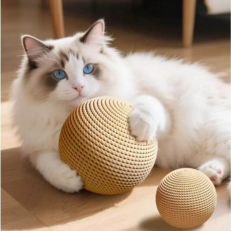 Natural Jute Interactive Cat Scratching Balls