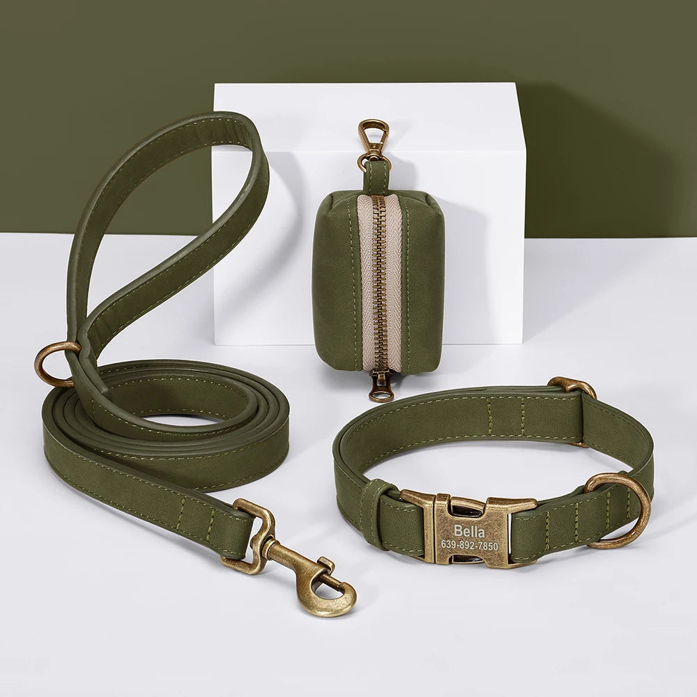 Personalized  Dog Leash,Leash & Poop Bag Set