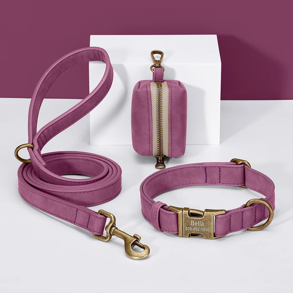 Personalized  Dog Leash,Leash & Poop Bag Set