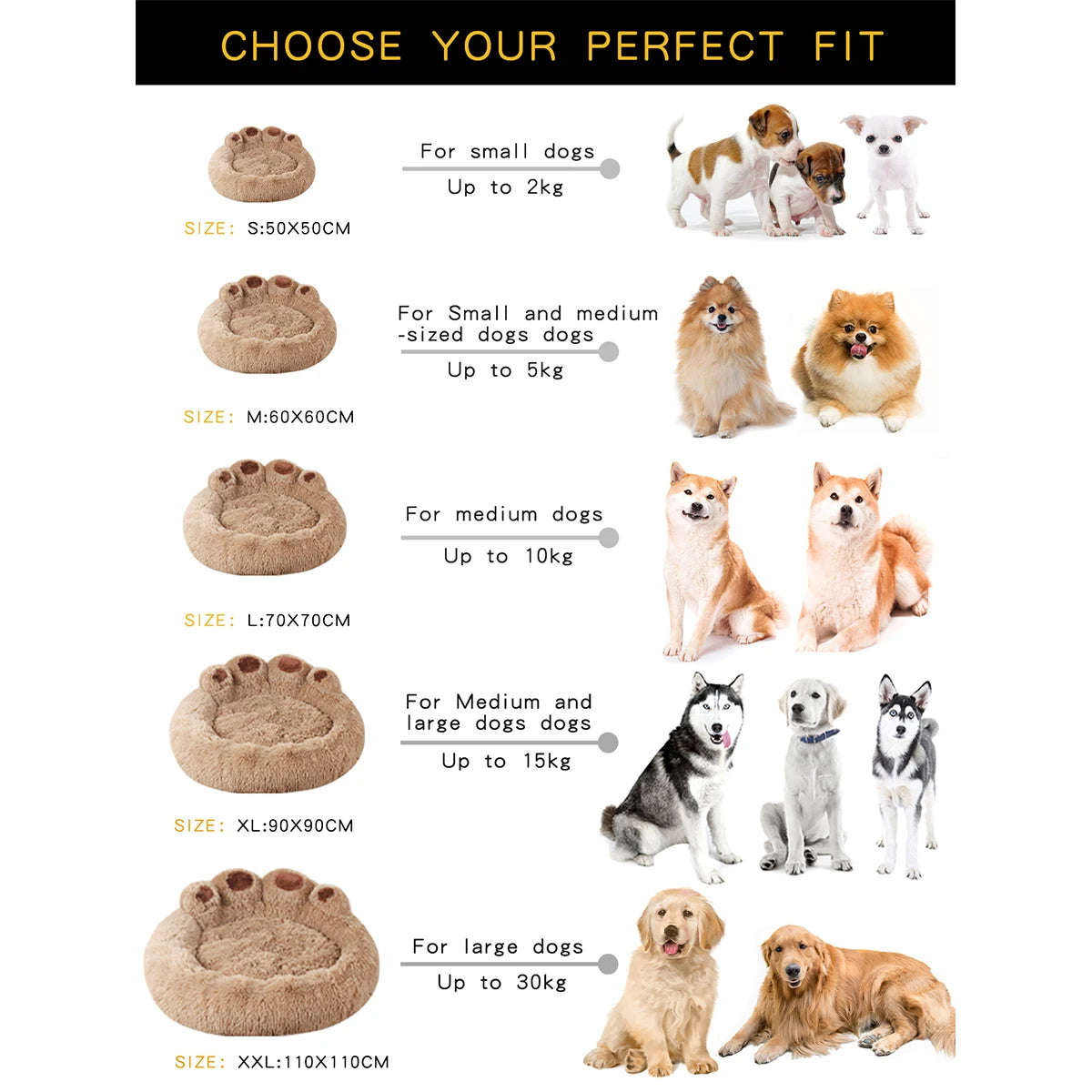 PawNest  Fluffy Comfort Pet Bed