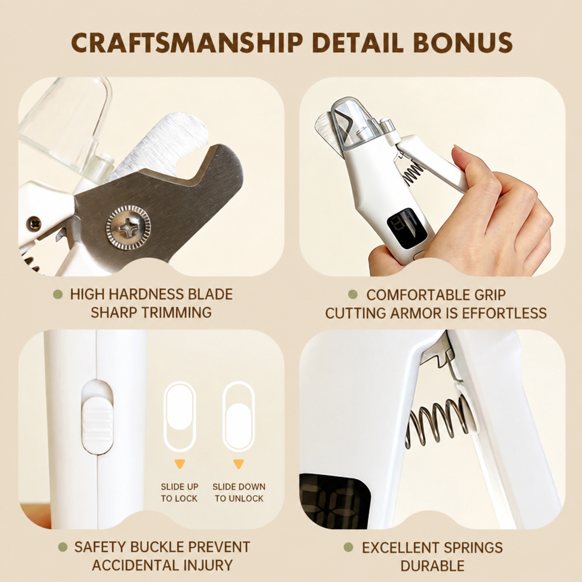 PawGlow 2-in-1 Rechargeable Pet Nail Clipper & Grinder with LED Light