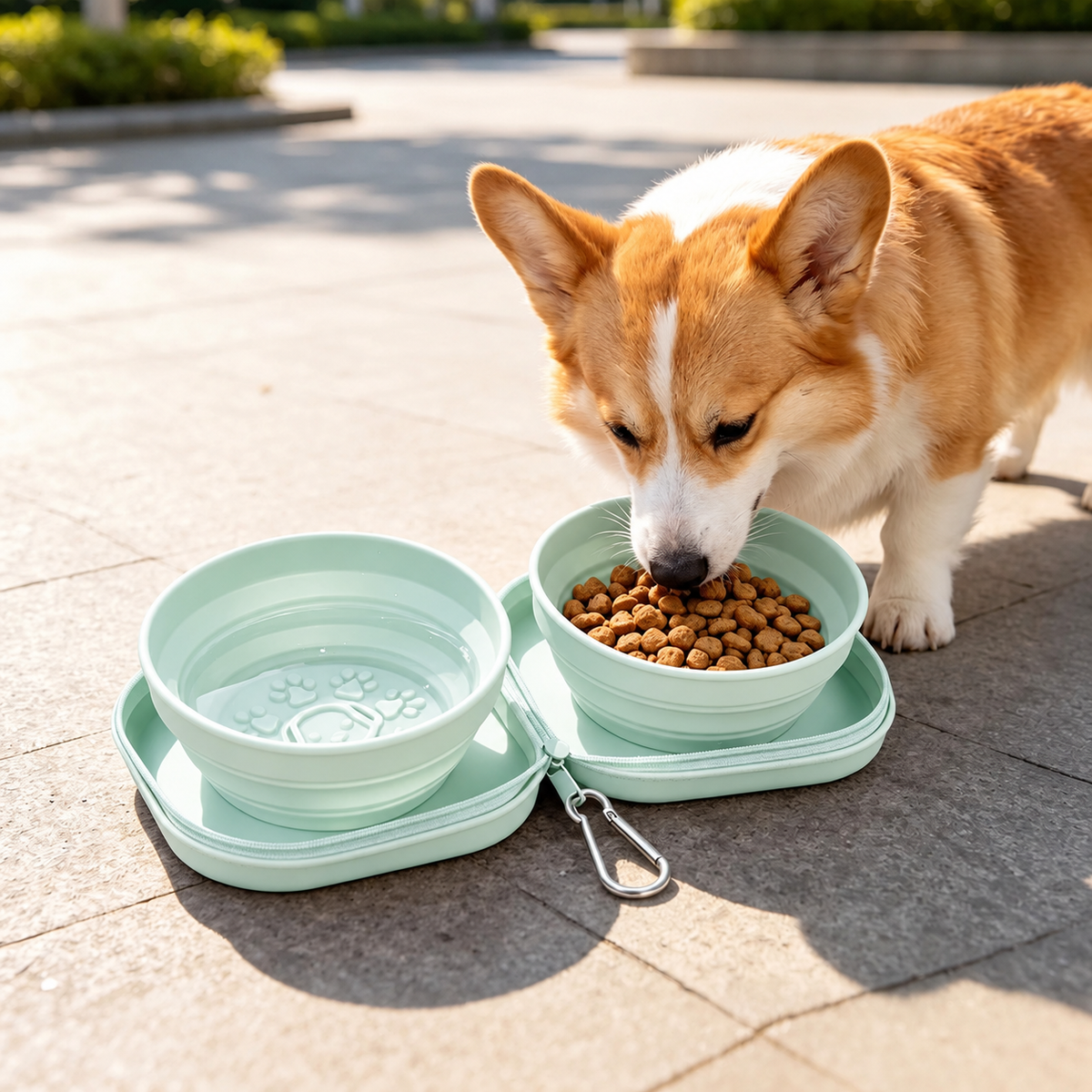 PawPack Portable Double Travel Bowl