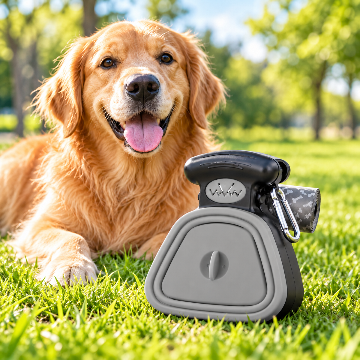 Fold & Go Dog Pooper Scooper with Waste Bag Holder