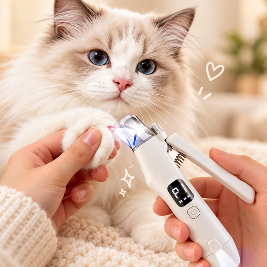 PawGlow 2-in-1 Rechargeable Pet Nail Clipper & Grinder with LED Light