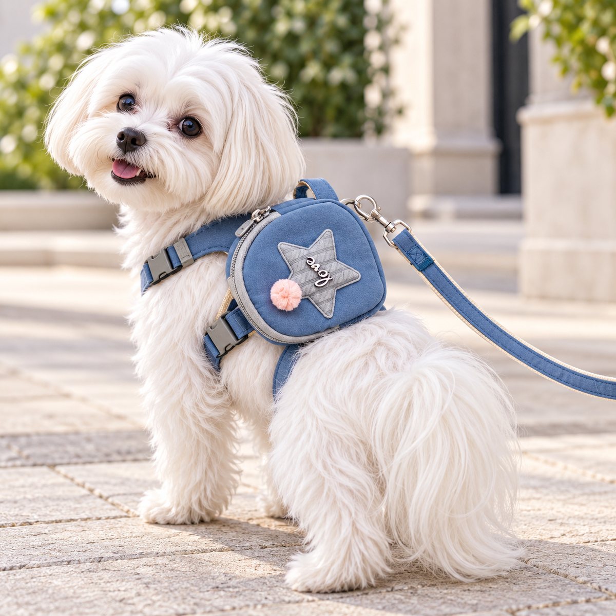 Cutius SweetStep Adjustable Pet Harness & Leash