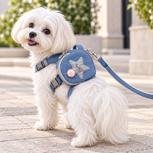 Cutius SweetStep Adjustable Pet Harness & Leash