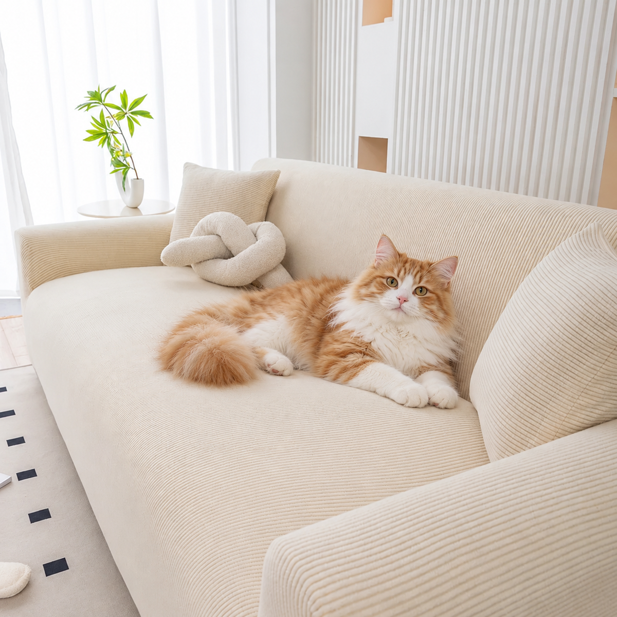 CozyCord Soft Stretch Sofa Cover