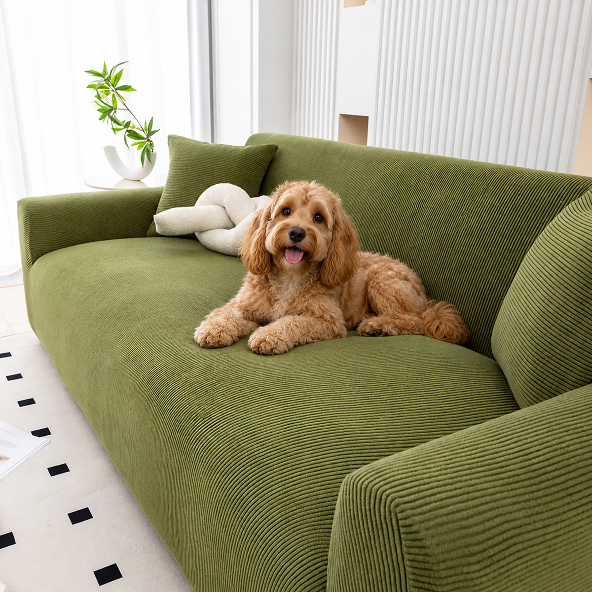 CozyCord Soft Stretch Sofa Cover