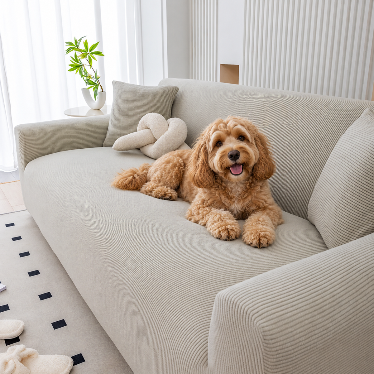 CozyCord Soft Stretch Sofa Cover