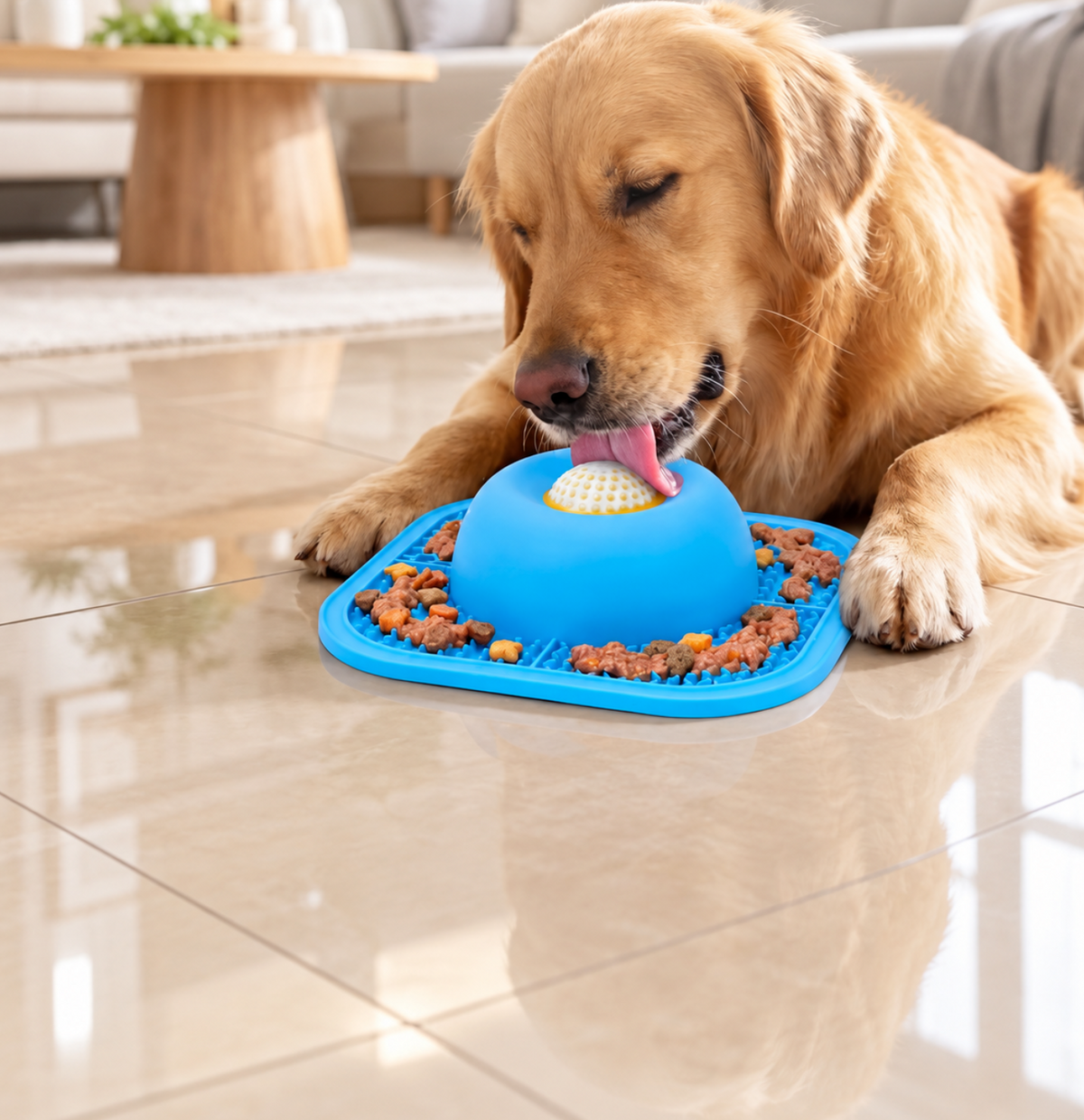 2-in-1 Slow Feeder Dog Bowl & Lick Mat
